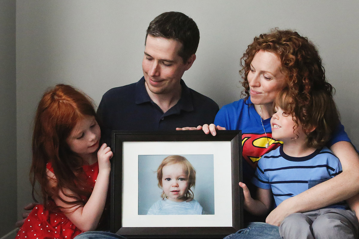 Photograph of Jill Promoli and her family.