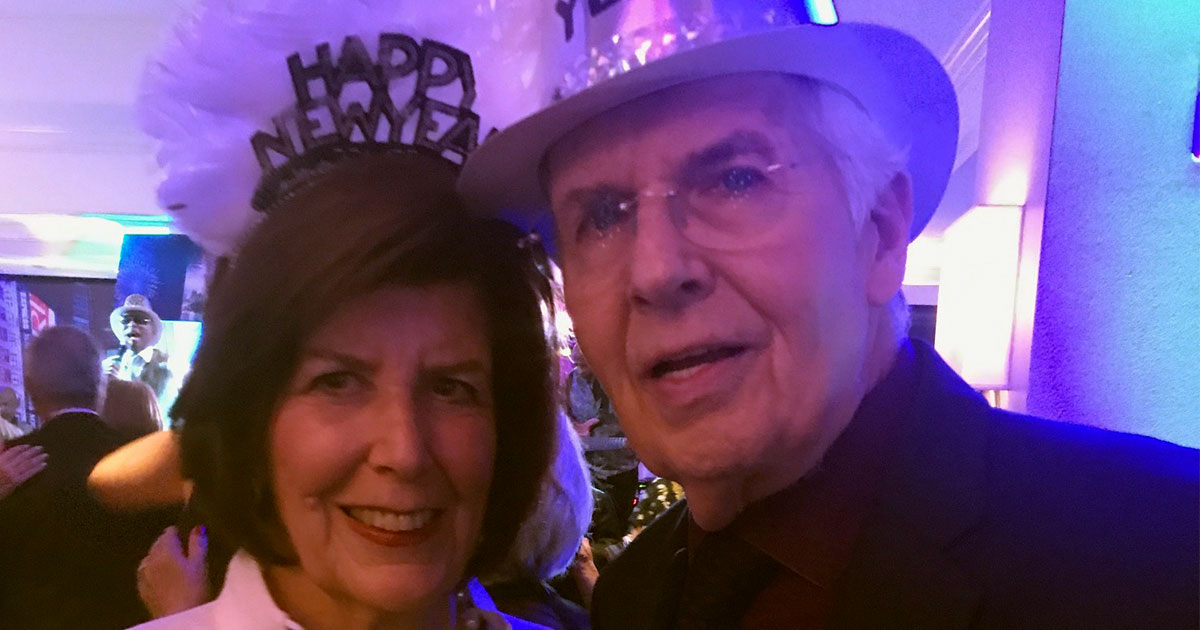 Dale and Nat Boidman celebrating New Year's Eve