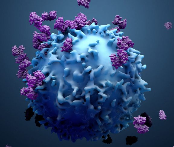 3D illustration of a cancer cell