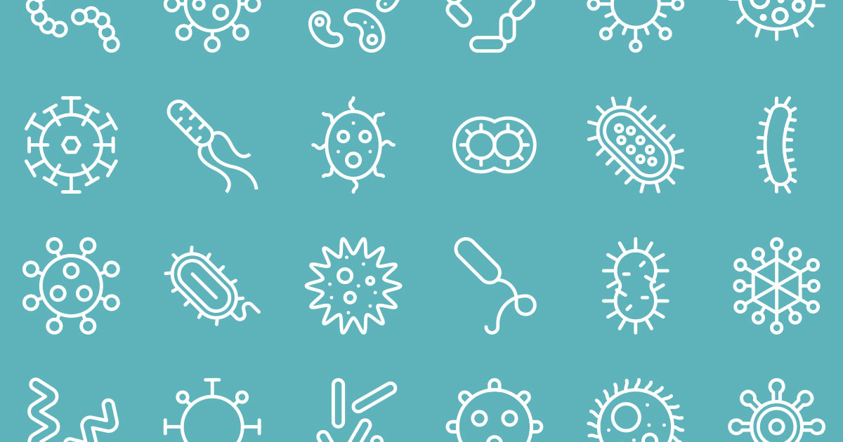 Illustration of a variety of microbes