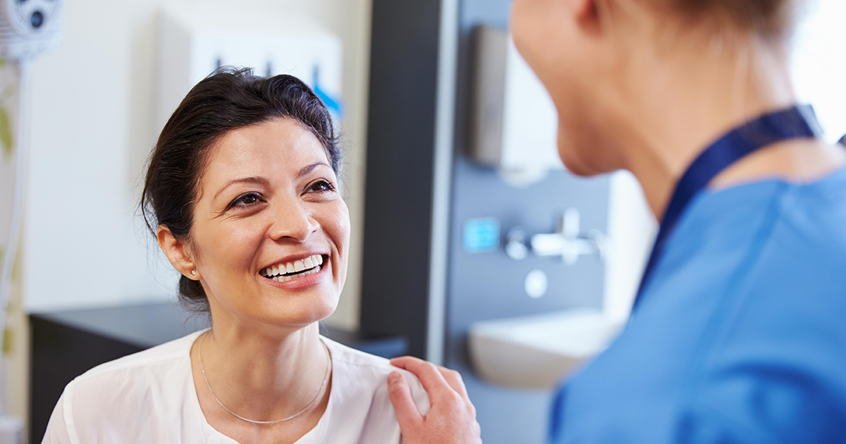 Patient Smiling at Doctor