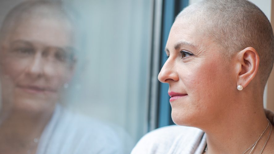 Cancer Patient Looking Out Window