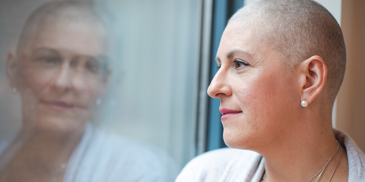 Cancer Patient Looking Out Window
