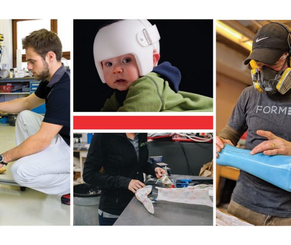 Various Pictures of workers and a baby