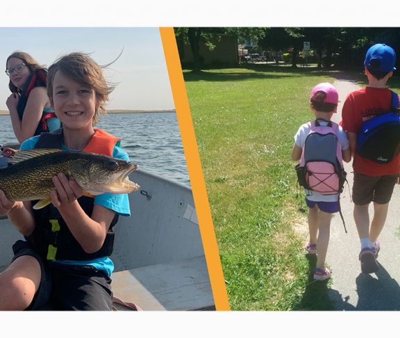 siblings fishing walking cancer care