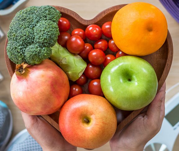 Healthy Living - Heart Shaped Fruit Bowl