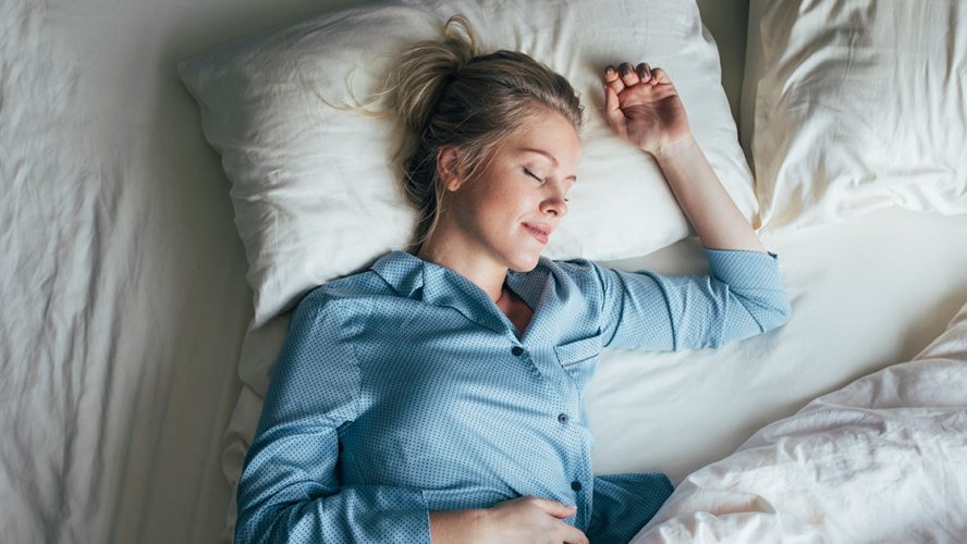 woman sleeping bed sleep health