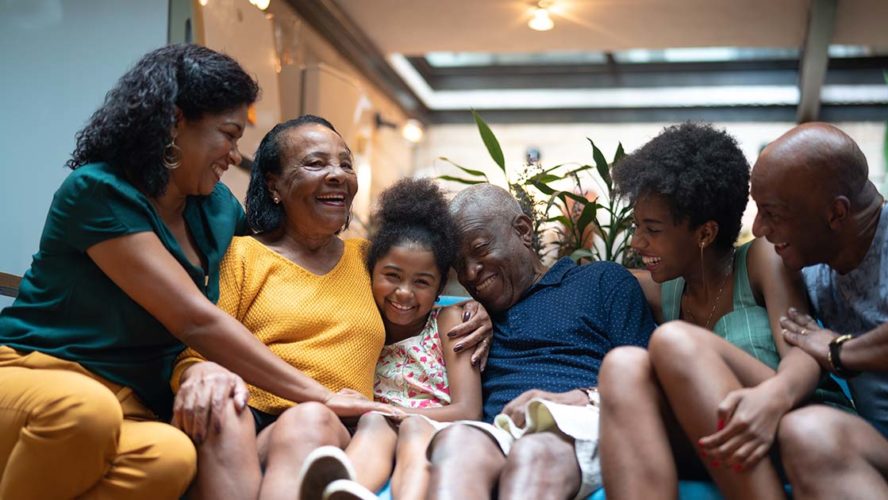african american family laughing