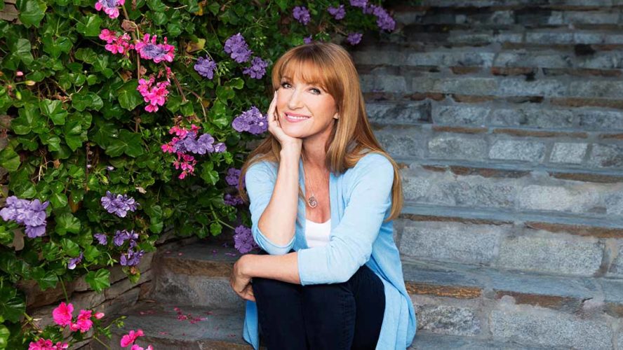jane seymour sitting and smiling