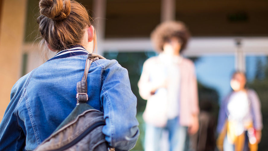 Girl walking to school-Drug Free Kids