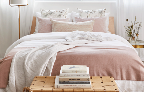 pink quality bedding by Au Lit