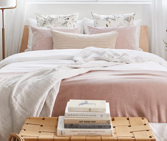 pink quality bedding by Au Lit