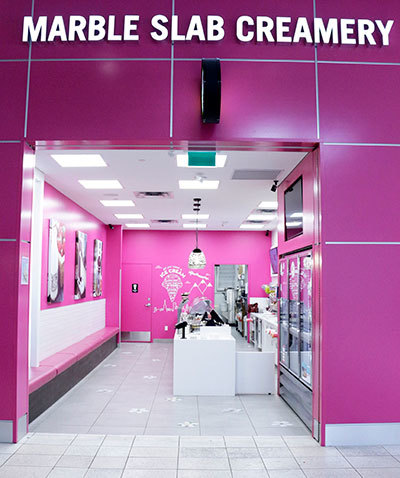 Marble Slab Creamery storefront in CF Chinook Centre, Calgary.