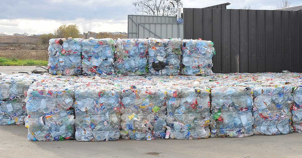 Piles of plastic waste
