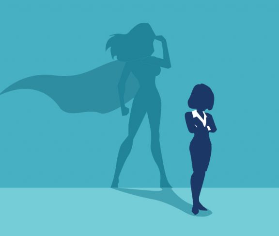 Business superwoman illustration