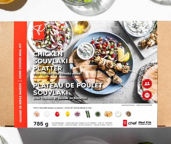 PC Chef Chicken Souvlaki Platter box