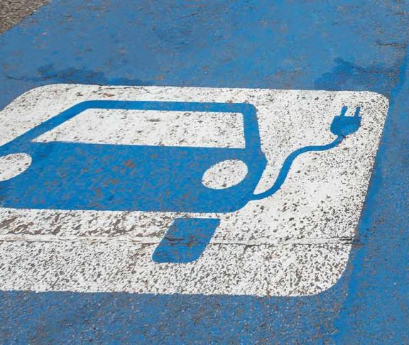 Electric car parking space