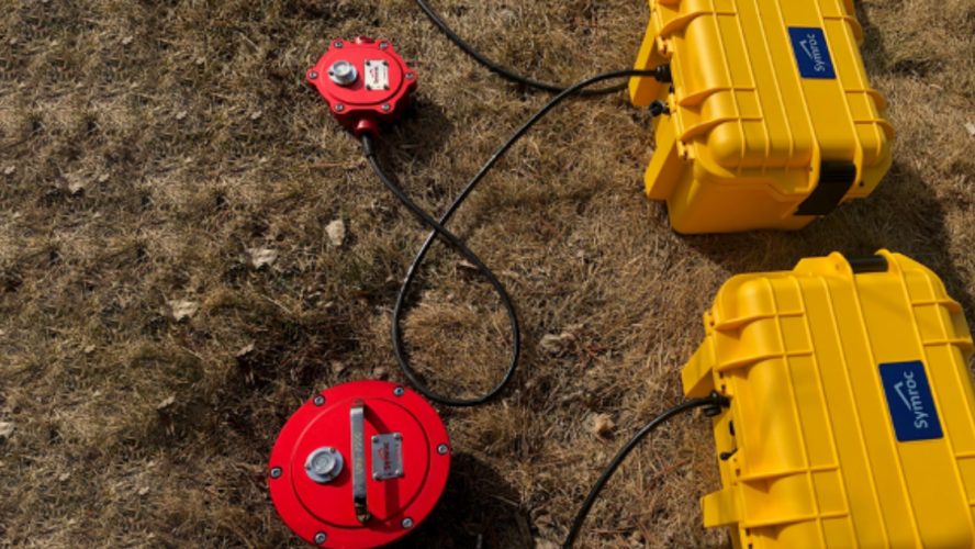 Symroc’s seismicity sensors in the ground to monitor ground motions