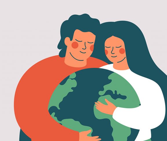 humans hugging earth social purpose