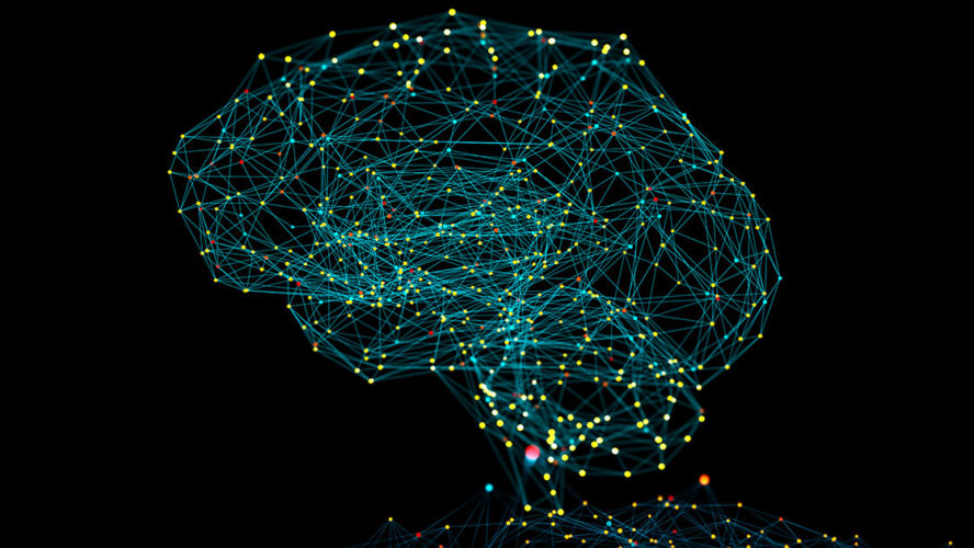 Data shaped like a brain