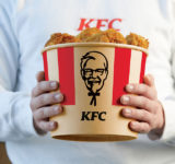 KFC holding bucket