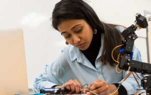 Woman working on engineering project-Algonquin College