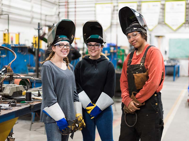 Group of female welders_Saskatchewan polytechnic