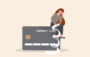 Credit card debt illustration