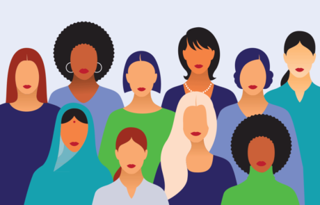 graphic illustration of diverse women