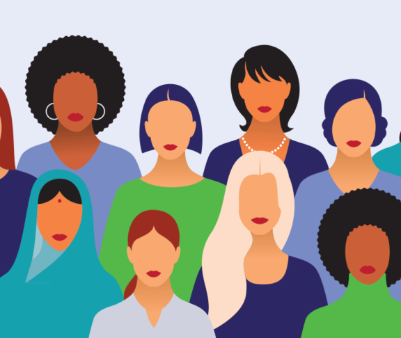 graphic illustration of diverse women