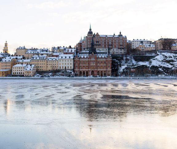 Is på vattnet i Stockholm stad.