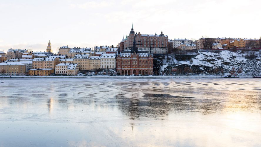 Is på vattnet i Stockholm stad.