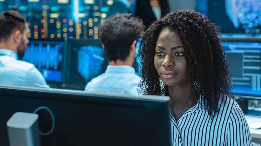 supply chain canada black woman computers