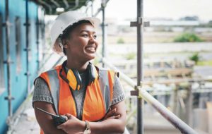 black woman in trades