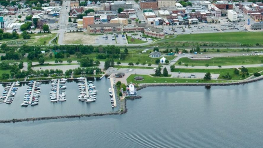 Aerial shot of North Bay
