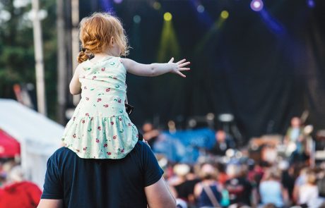 Toddler at a concert