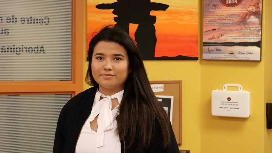 Kyra Hagerty, a member of the Cree Nation and a student at uOttawa