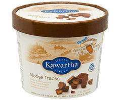 Kawartha diary-moose tracks ice cream tub