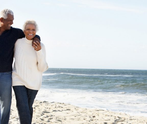 couple walking beach incontinence urology