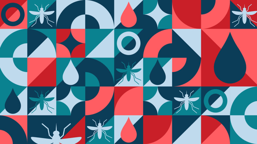 World Malaria Day. April 25. Seamless geometric pattern. Template for background, banner, card, poster. Vector EPS10 illustration