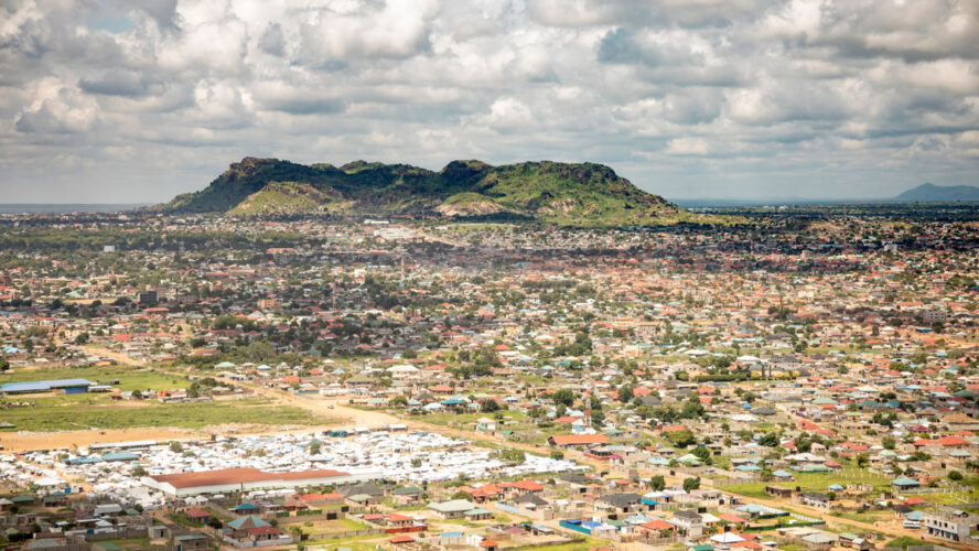 View of Juba, capital of South Sudan, taken from above.