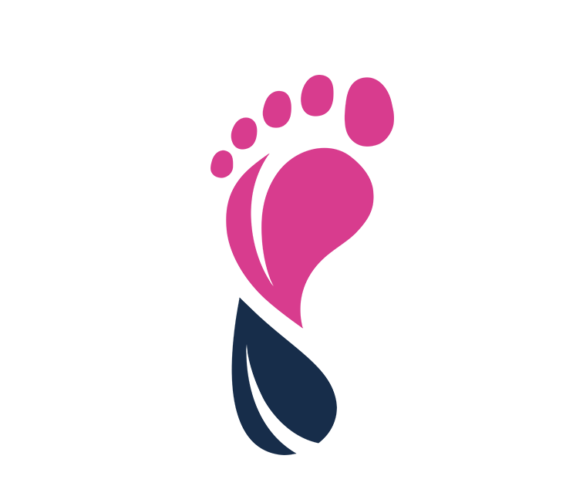 Illustration of Carbon footprint leaf icon