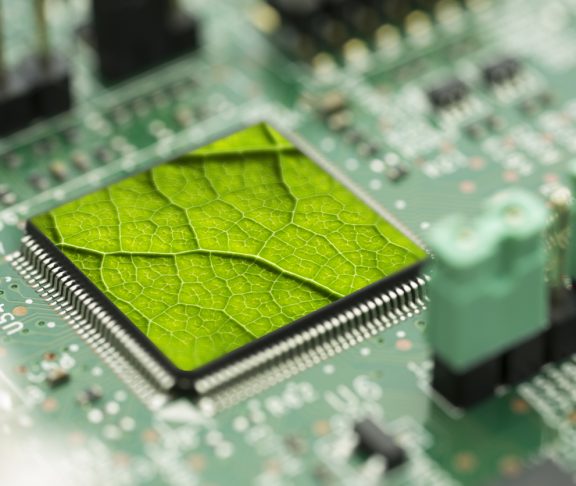 environment green technology computer chip concept