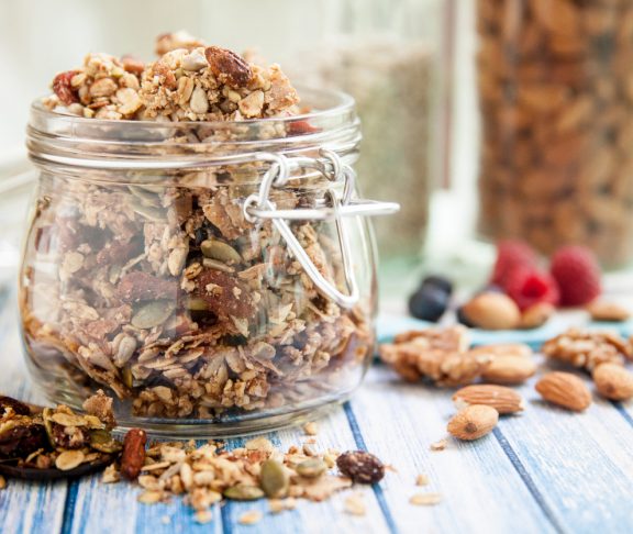 Chunky Nutty Granola for Healthy Snacks & Breakfast