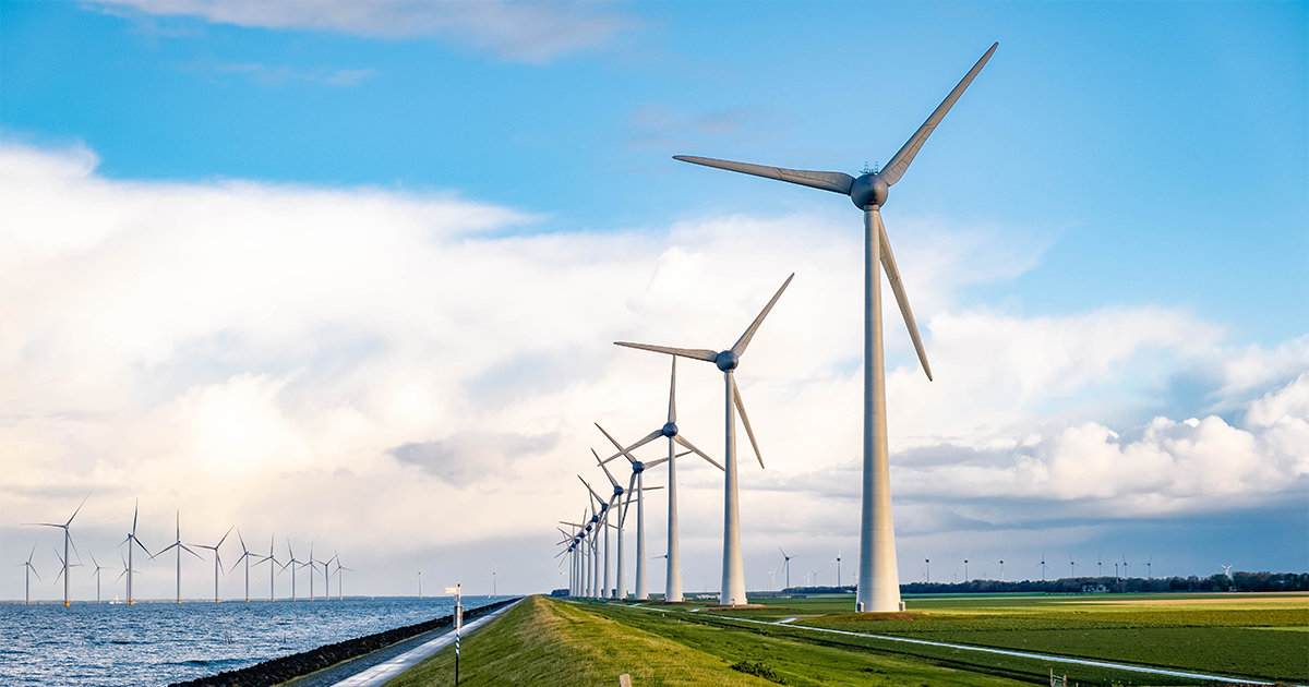 Windmolens voor schone energie